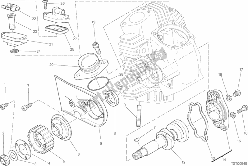 All parts for the Testa Orizzontale - Distribuzione of the Ducati Scrambler Full Throttle 803 2016